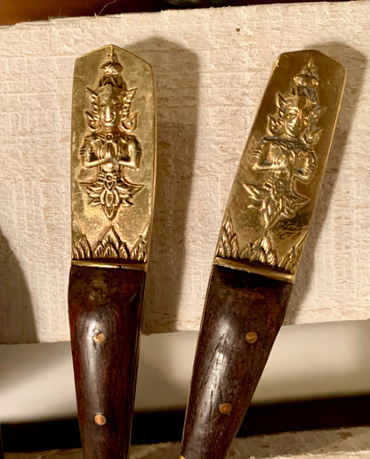 Siam hors d'oeuvres buddha 2 sets of a knife & fork (4 total pieces) (OTTV 2355)