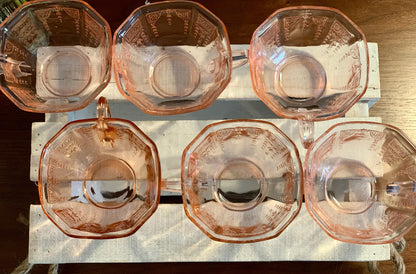 Pink Depression Glass Cups (OTTV 1002) Sold individually