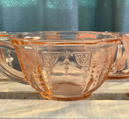 Pink Depression Glass Cups (OTTV 1002) Sold individually