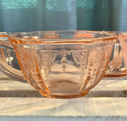 Pink Depression Glass Cups (OTTV 1002) Sold individually