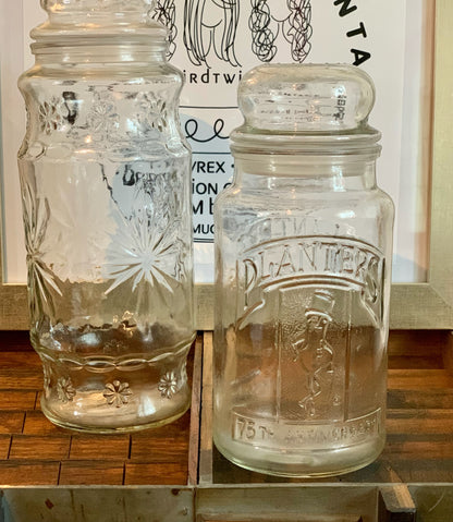 Planter's Jars with original lids, priced individually