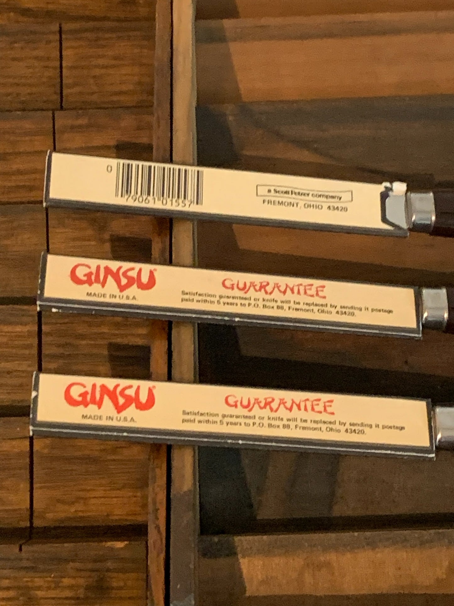 Ginsu knives Serrated blade (OTTV 2933) priced individually, 3 available