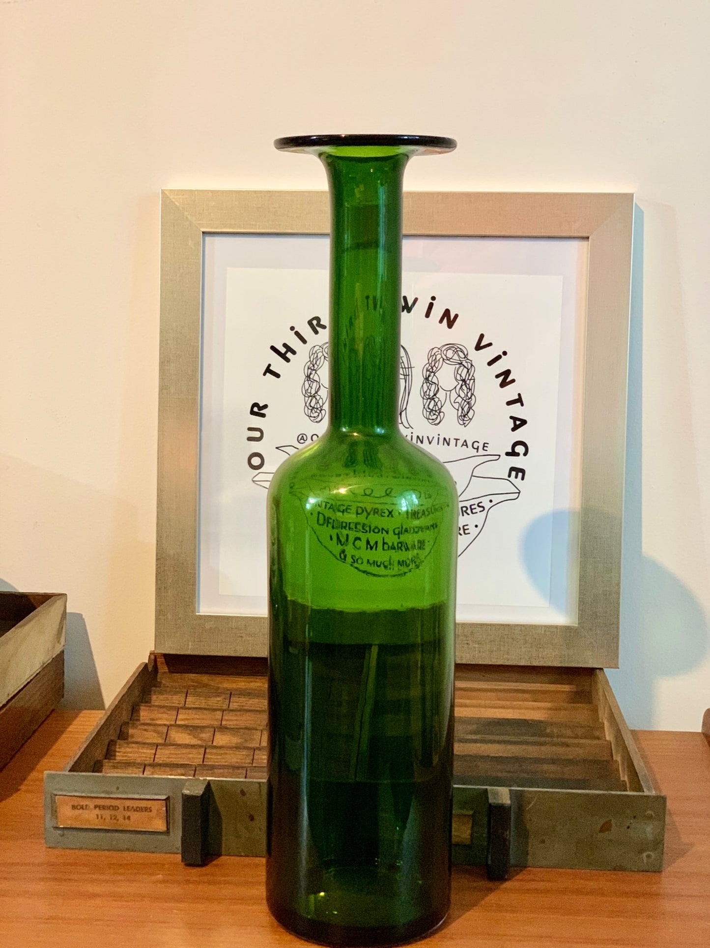 Green Holmegaard style Vase (OTTV 2925.9)