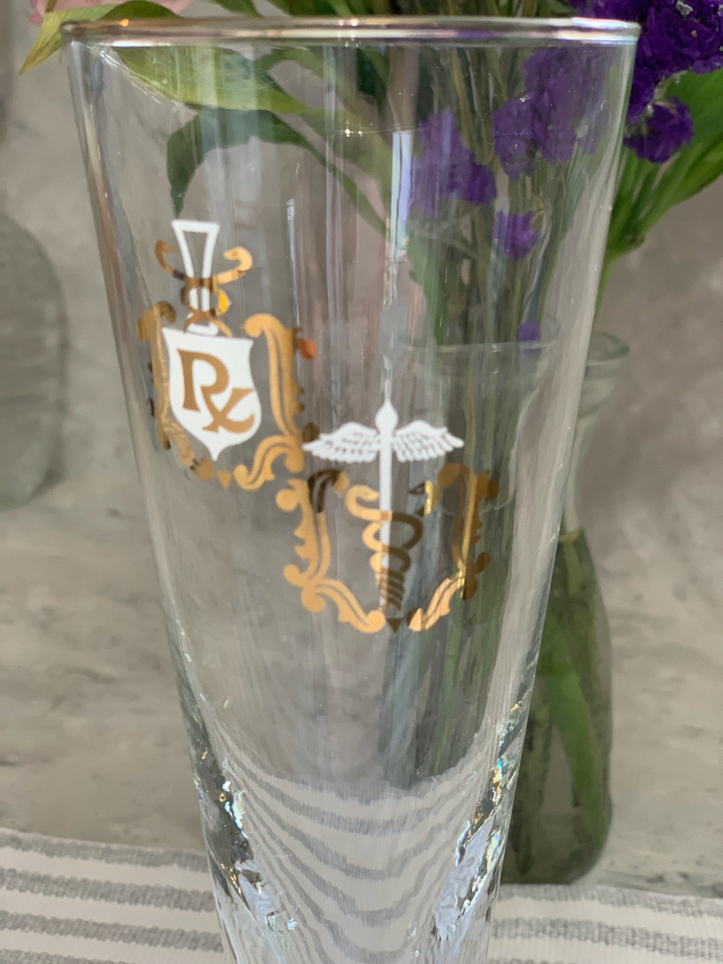 Rx Pharmacy medical Pilsner glasses (OTTV 2163) priced individually, 6 available