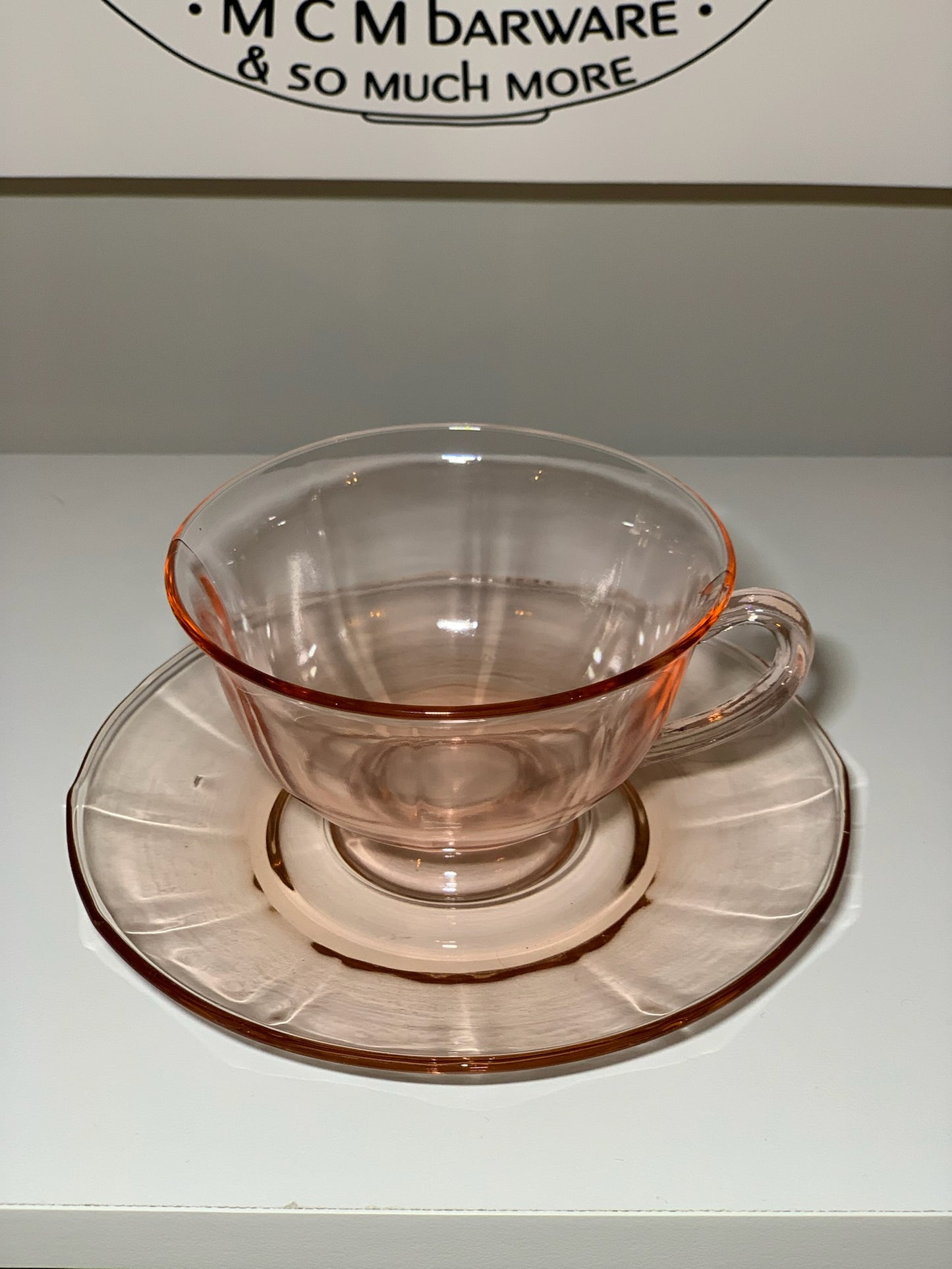 Pink Depression Glass place setting, Priced Individually, 6 of each available