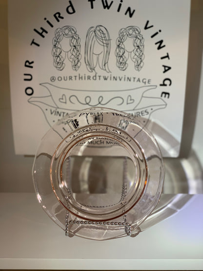 Pink Depression Glass place setting, Priced Individually, 6 of each available