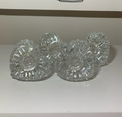 Heart Shaped Crystal Glass Candle Holders (OTTV 2753.5) priced as a pair, 2 pairs available