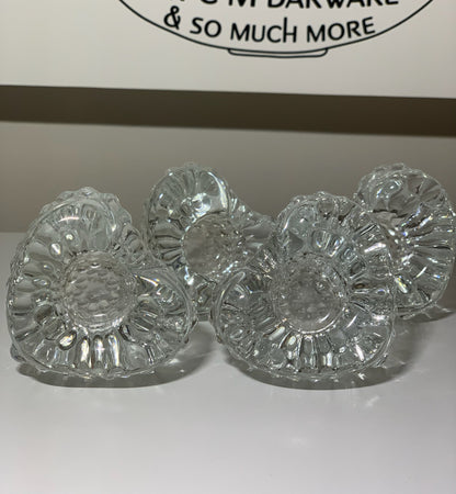 Heart Shaped Crystal Glass Candle Holders (OTTV 2753.5) priced as a pair, 2 pairs available