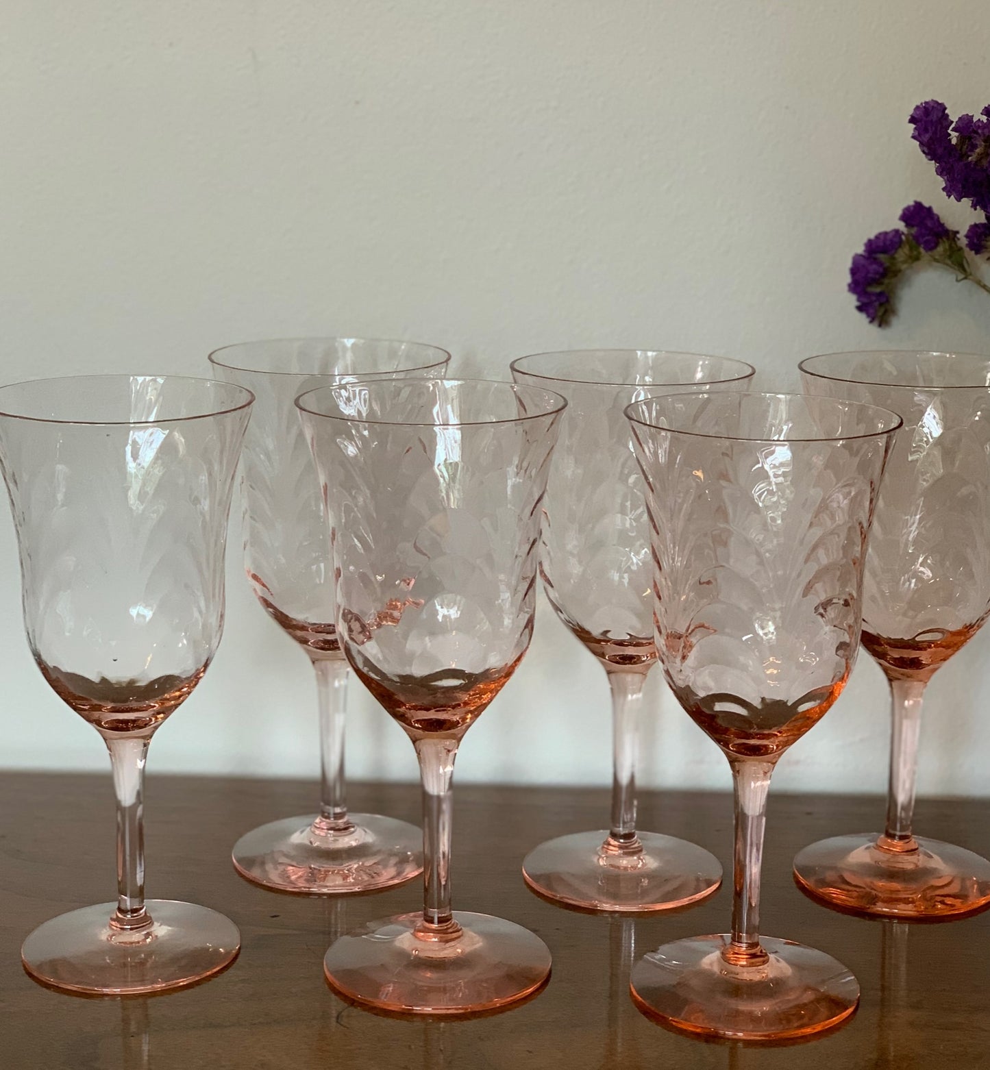 Pink wine glasses / water goblets (OTTV 2804) priced individually