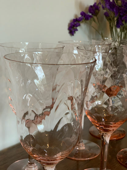 Pink wine glasses / water goblets (OTTV 2804) priced individually