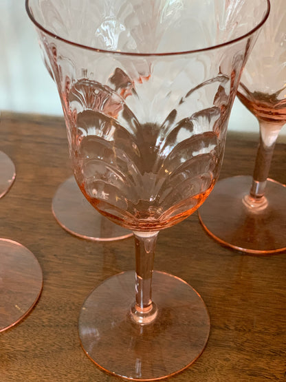 Pink wine glasses / water goblets (OTTV 2804) priced individually