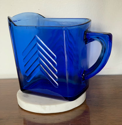 Blue Chevron Milk Pitcher (2819)