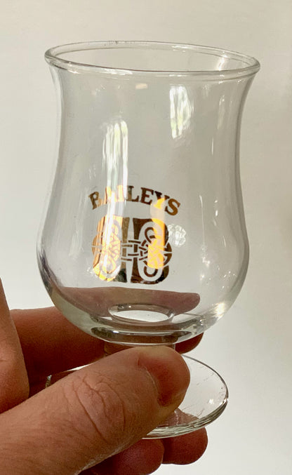 Baileys Irish Cream Mini Snifter Glasses 3.25" tall 3 oz Gold Logo Tulip shot (OTTV 2816) priced individually