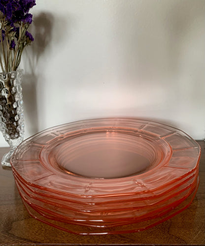 Pink Depression Glass place setting, Priced Individually, 6 of each available