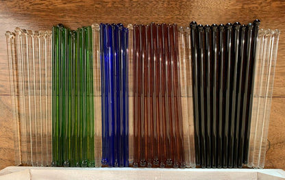 Colored Vintage Glass swizzle sticks - priced individually