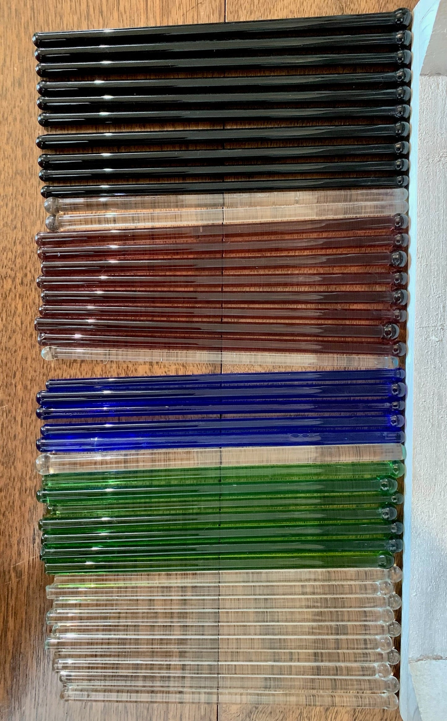 Colored Vintage Glass swizzle sticks - priced individually