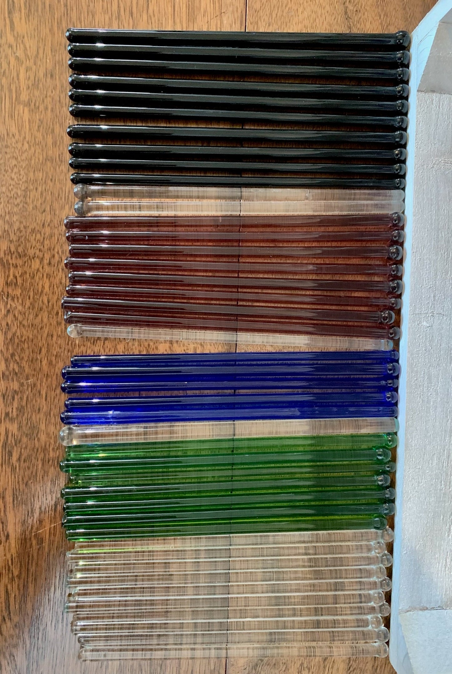 Colored Vintage Glass swizzle sticks - priced individually