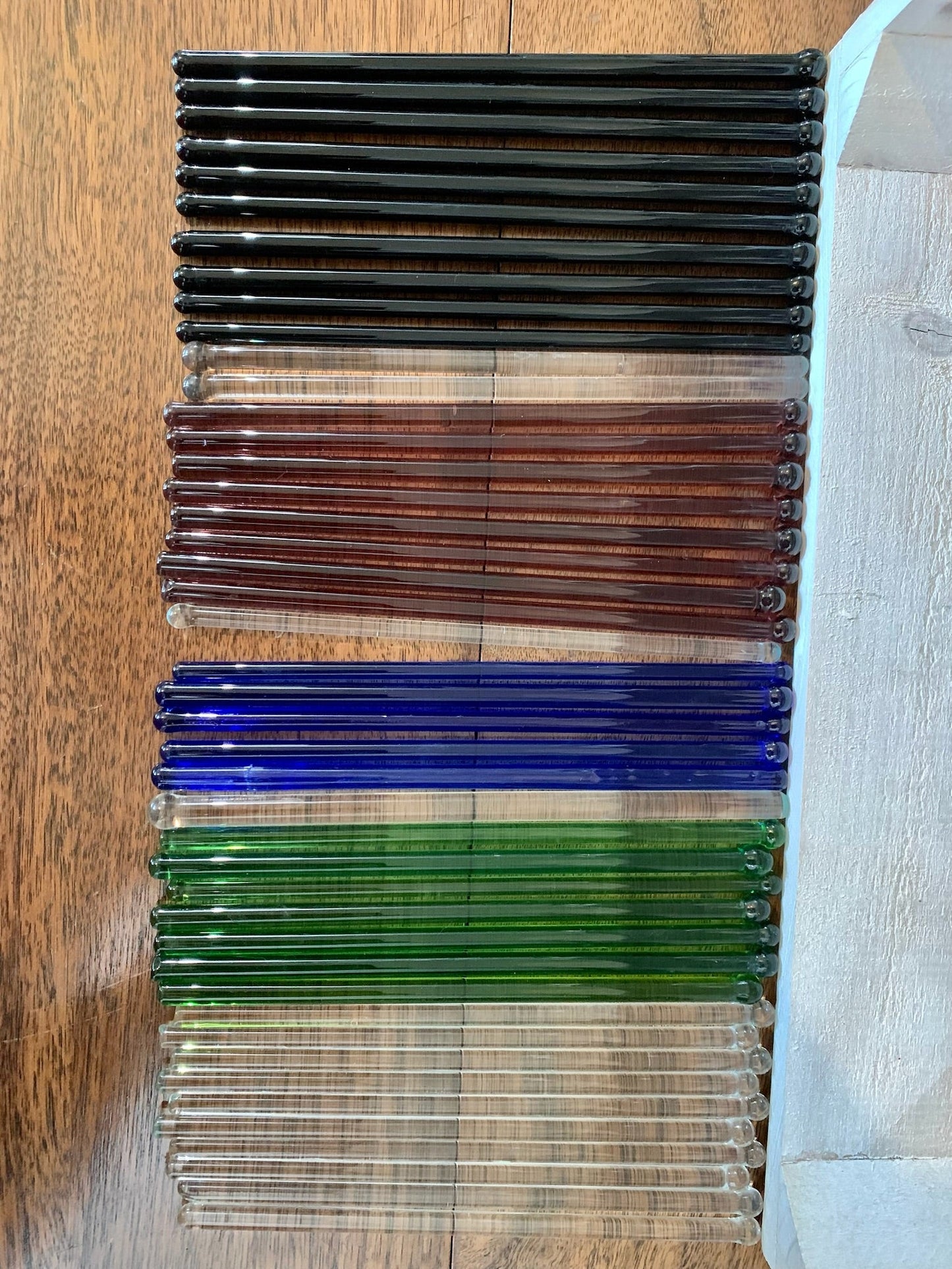 Colored Vintage Glass swizzle sticks - priced individually