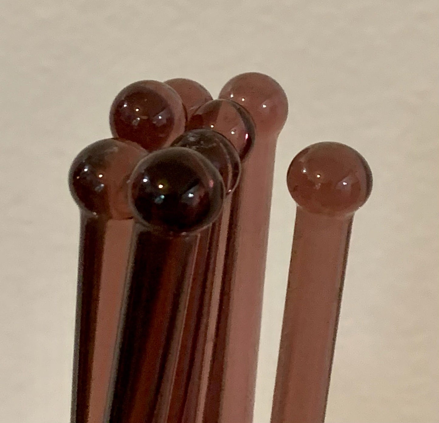 Colored Vintage Glass swizzle sticks - priced individually