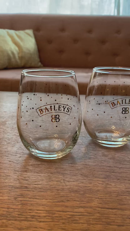 Baileys gold confetti rocks glasses (1415) set of 2