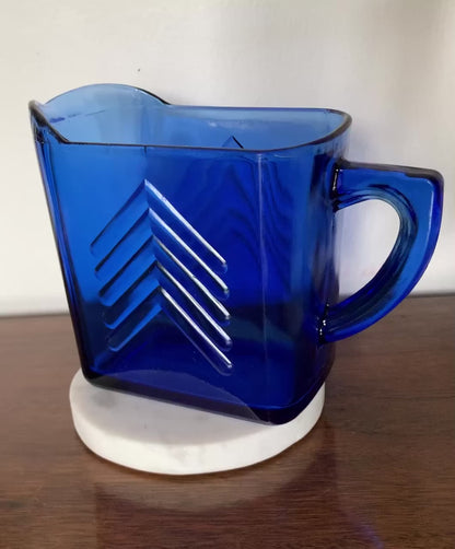 Blue Chevron Milk Pitcher (2819)