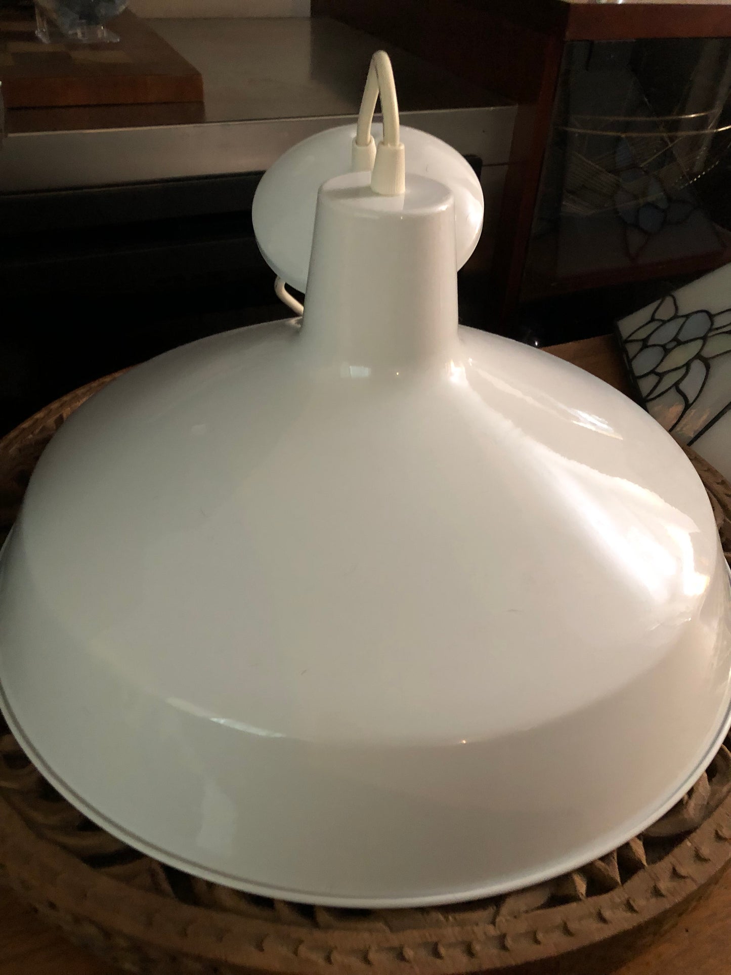 White 16" industrial lamp shade (OTTV 2915)